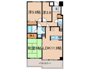 一社台スカイマンション(202)の物件間取画像